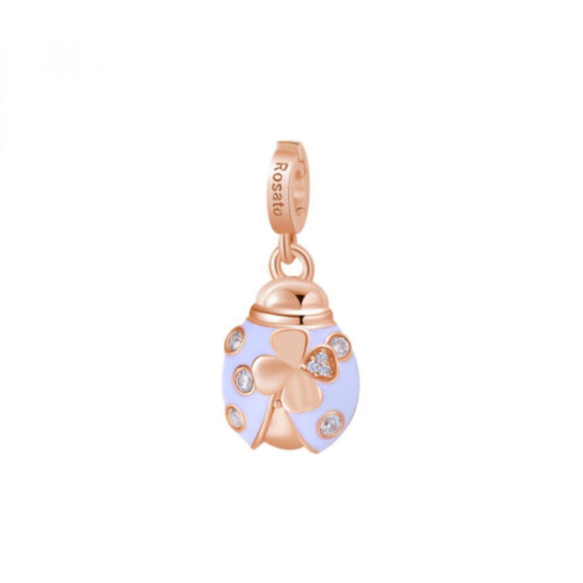 GNOCE Ciondolo Clessidra In Argento 925 Placcato Oro Rosa Con Zircone - Charm Universale Per Bracciali E Collane, Regalo Simbolico Per Lei - 3