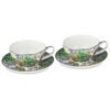 Set 2 Tazze Da Caffè Baci Milano In Porcellana Cosy Xmas Platinum
