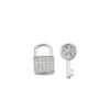 Orecchini Donna Amen In Argento 925 A Lucchetto E Chiave Con Zirconi Bianchi