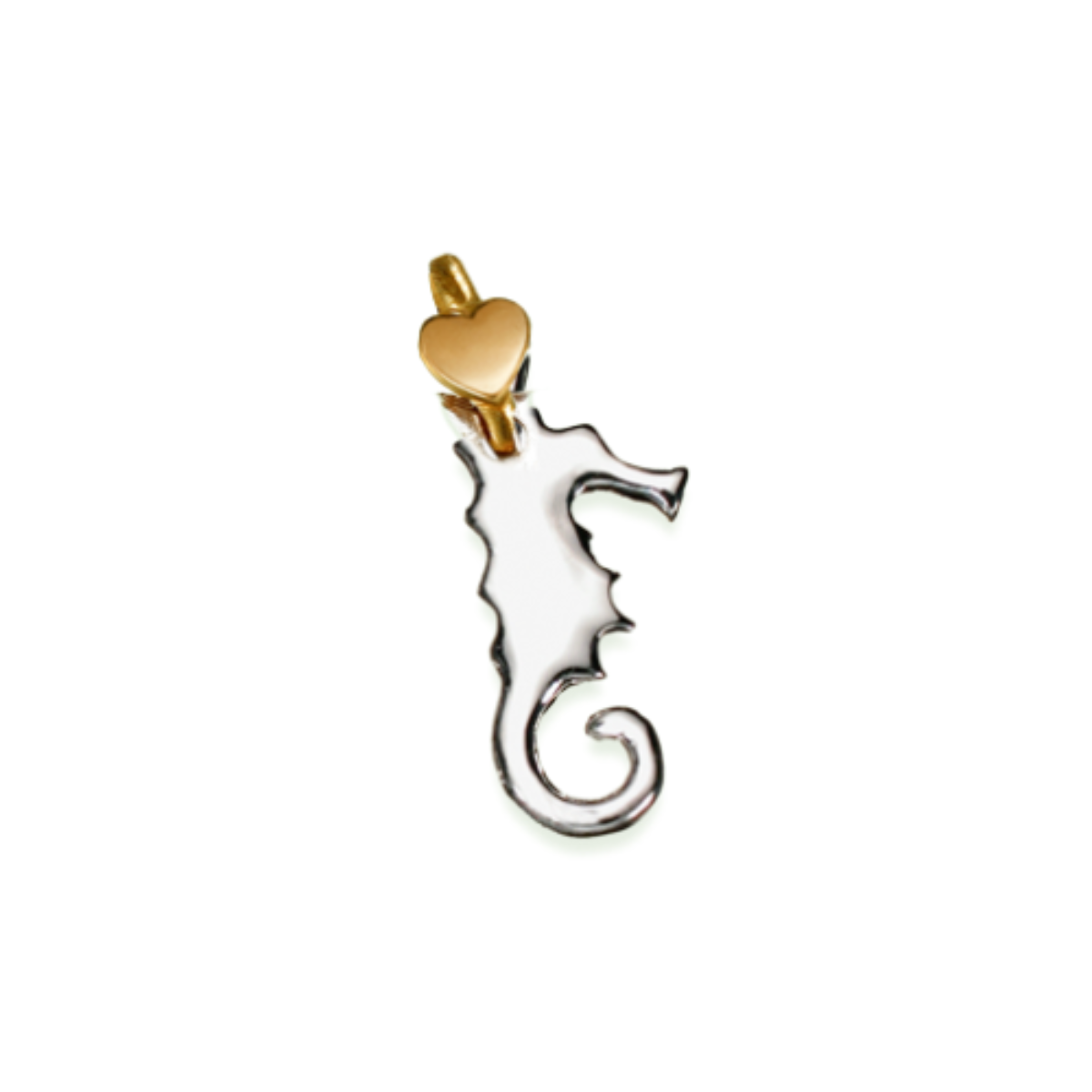 DALANE Acciaio Inossidabile Delfino Squalo Granchio Portachiavi Tartaruga Cavalluccio Marino Vita Marina Regali per Donne Ragazze (Cavalluccio Placcato Argento