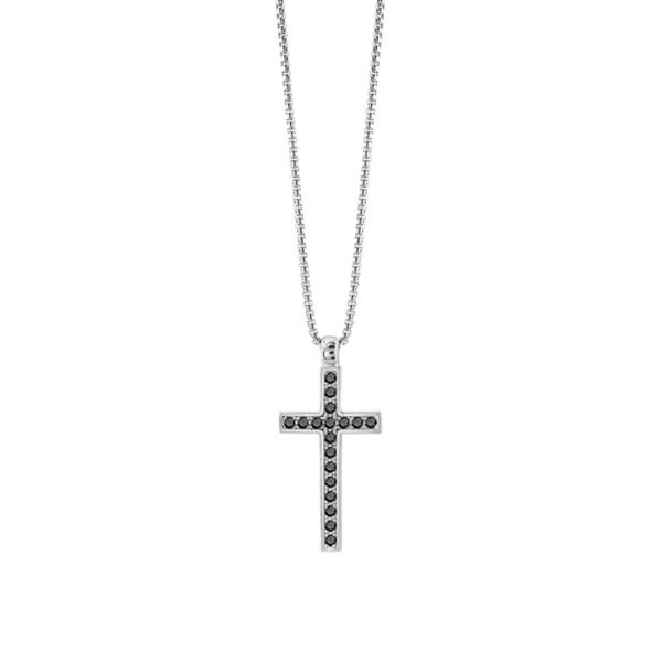 Collana Uomo Bliss In Argento 925 Con Zirconi Neri 3 - Verre Gioielli Collana Uomo Bliss In Argento 925 Con Zirconi Neri