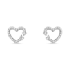 Orecchini Donna Stroili In Argento 925 A Cuore Con Zirconi Bianchi 2 - Verre Gioielli Orecchini Donna Stroili In Argento 925 A Cuore Con Zirconi Bianchi