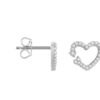 Orecchini Donna Stroili In Argento 925 A Cuore Con Zirconi Bianchi 2 Verre Gioielli - l'istituzione del gioiello