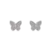 Orecchini Donna Stroili In Argento 925 A Farfalla Con Zirconi Bianchi 2 - Verre Gioielli Orecchini Donna Stroili In Argento 925 A Farfalla Con Zirconi Bianchi