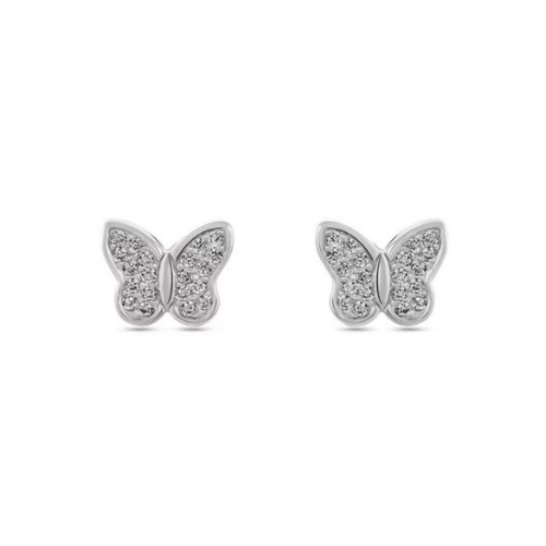 Orecchini Donna Stroili In Argento 925 A Farfalla Con Zirconi Bianchi 3 - Verre Gioielli Orecchini Donna Stroili In Argento 925 A Farfalla Con Zirconi Bianchi
