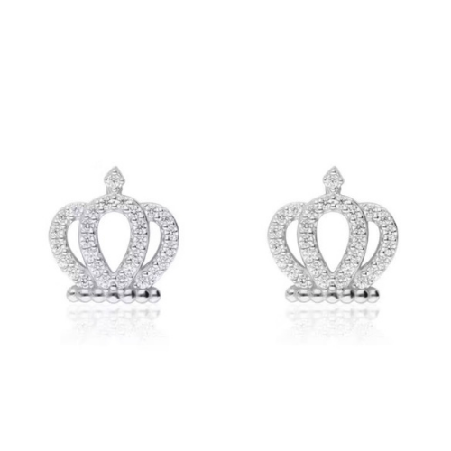 Orecchini Donna Stroili In Argento 925 A Corona Con Zirconi Bianchi 3 - Verre Gioielli Orecchini Donna Stroili In Argento 925 A Corona Con Zirconi Bianchi