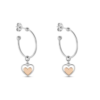 Orecchini Donna Stroili In Argento 925 Bicolore Con Cuori Pendenti