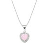 Collana Donna Amen In Argento 925 Con Cuore Pendente E Zirconi Rosa