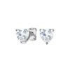Orecchini Donna Amen In Argento 925 Rosato A Cuore Con Zirconi Bianchi