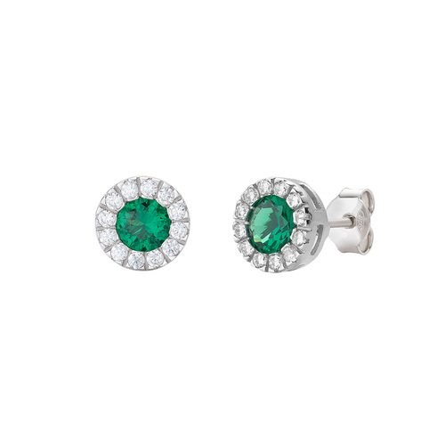 Orecchini Donna Amen In Argento 925 Con Zirconi Blu E Verdi