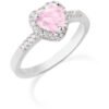 Anello Donna Amen Regolabile A Cuore In Argento 925 Con Zirconi Bianchi E Rosa 1 - Verre Gioielli Anello Donna Amen Regolabile A Cuore In Argento 925 Con Zirconi Bianchi E Rosa