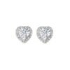 Orecchini Donna Amen In Argento 925 A Cuore Con Zirconi Bianchi