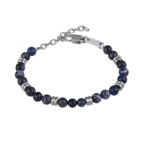 Bracciale Uomo Breil In Acciaio E Sodalite 3 - Verre Gioielli Bracciale Uomo Breil In Acciaio E Sodalite