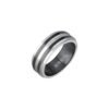 Anello A Fascia Uomo Breil In Acciaio Bicolore 1 - Verre Gioielli Anello A Fascia Uomo Breil In Acciaio Bicolore