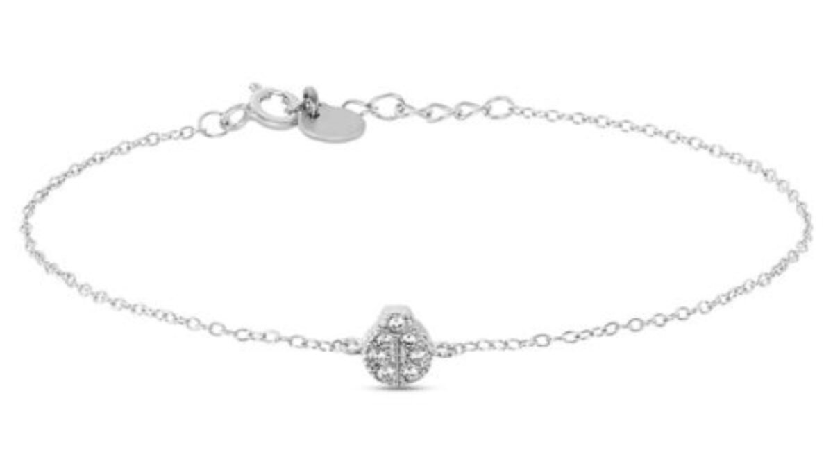 Bracciale Stroili in oro bianco con cuore in pave di zirconi | Franco Cuomo Gioielli