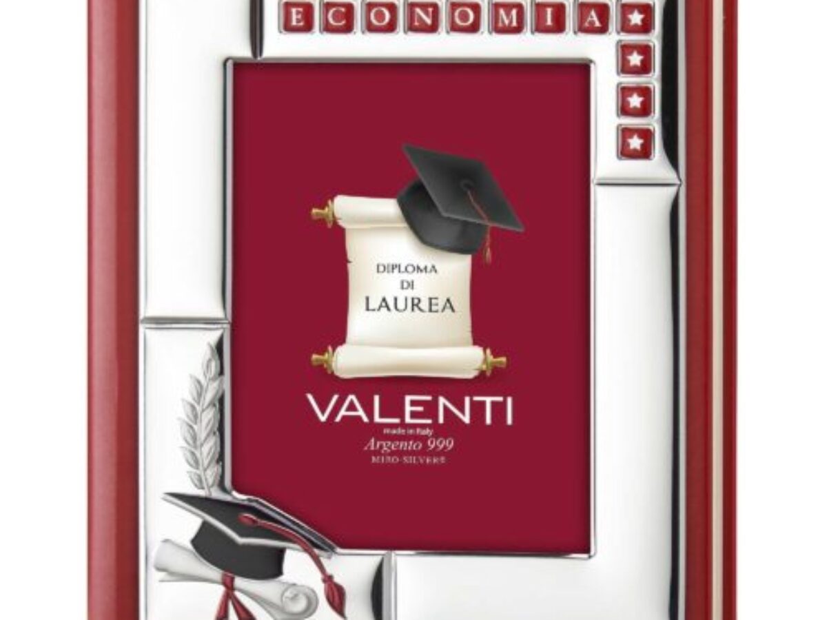 Album Laurea Portafoto Valenti Con Argento Laminato - Verre Gioielli