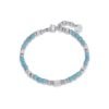 Bracciale Uomo Luca Barra In Acciaio Con Pietre Turchesi