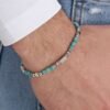 Bracciale Uomo Luca Barra In Acciaio Con Pietre Turchesi 1 Verre Gioielli - l'istituzione del gioiello