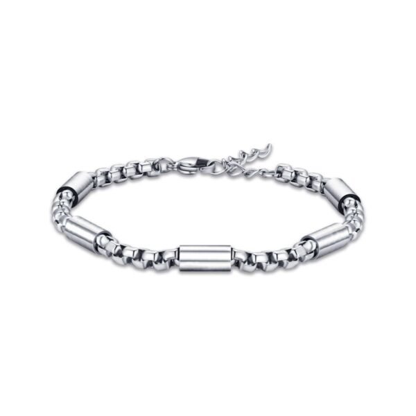 Bracciale Uomo Luca Barra In Acciaio Con Elementi In Ip Silver