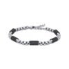 Bracciale Uomo Luca Barra In Acciaio Con Elementi In Ip Nero