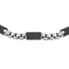 Bracciale Uomo Luca Barra In Acciaio Con Elementi In Ip Nero 1 Verre Gioielli - l'istituzione del gioiello