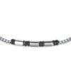 Bracciale Uomo Luca Barra In Acciaio Con Elementi In Ip Nero 1 Verre Gioielli - l'istituzione del gioiello