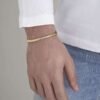 Bracciale Uomo Luca Barra In Acciaio Dorato 2 Verre Gioielli - l'istituzione del gioiello