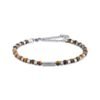 Bracciale Uomo Luca Barra In Acciaio Con Pietre Occhio Di Tigre