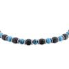 Bracciale Uomo Luca Barra In Acciaio Con Pietre Turchesi E Nere 1 Verre Gioielli - l'istituzione del gioiello