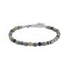 Bracciale Uomo Luca Barra In Acciaio Con Pietre Multicolor