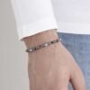 Bracciale Uomo Luca Barra In Acciaio Con Pietre Multicolor 2 Verre Gioielli - l'istituzione del gioiello