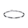 Bracciale Uomo Luca Barra In Acciaio Con Ematite Grigia E Silver