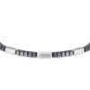 Bracciale Uomo Luca Barra In Acciaio Con Ematite Grigia E Silver 2 Verre Gioielli - l'istituzione del gioiello