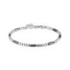 Bracciale Uomo Luca Barra In Acciaio Con Ematite Grigia E Silver