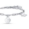 Bracciale Donna Luca Barra In Acciaio Con Cuore Lucchetto Stella E Cuore 3 Verre Gioielli - l'istituzione del gioiello