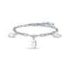 Bracciale Donna Luca Barra In Acciaio Con Luna Gufo E Stella