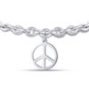 Bracciale Donna Luca Barra In Acciaio Con Simbolo Della Pace 1 Verre Gioielli - l'istituzione del gioiello