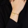 Bracciale Donna Luca Barra In Acciaio Dorato Con Quadrifoglio 2 Verre Gioielli - l'istituzione del gioiello