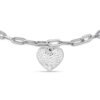 Bracciale Donna Luca Barra In Acciaio Con Cuore E Cristalli Bianchi 1 Verre Gioielli - l'istituzione del gioiello