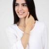 Bracciale Donna Luca Barra In Acciaio Con Quadrifoglio E Cristalli Bianchi 1 Verre Gioielli - l'istituzione del gioiello