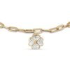 Bracciale Donna Luca Barra In Acciaio Dorato Con Quadrifoglio E Cristalli Bianchi 3 Verre Gioielli - l'istituzione del gioiello