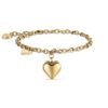 Bracciale Donna Luca Barra In Acciaio Dorato Con Cuori