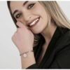 Bracciale Donna Luca Barra In Acciaio Con Quadrifoglio 2 Verre Gioielli - l'istituzione del gioiello