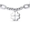 Bracciale Donna Luca Barra In Acciaio Con Quadrifoglio 1 Verre Gioielli - l'istituzione del gioiello
