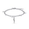 Bracciale Donna Luca Barra In Acciaio Con Cornetto E Cristalli Bianchi