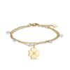 Bracciale Donna Luca Barra In Acciaio Dorato Con Quadrifoglio E Cristalli Bianchi 1 - Verre Gioielli Bracciale Donna Luca Barra In Acciaio Dorato Con Quadrifoglio E Cristalli Bianchi