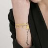 Bracciale Donna Luca Barra In Acciaio Dorato Con Cuore E Stelle Pendenti 2 Verre Gioielli - l'istituzione del gioiello