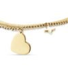 Bracciale Donna Luca Barra In Acciaio Dorato Con Cuore E Stelle Pendenti 3 Verre Gioielli - l'istituzione del gioiello