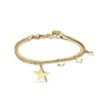 Bracciale Donna Luca Barra In Acciaio Dorato Con Stelle Pendenti 1 - Verre Gioielli Bracciale Donna Luca Barra In Acciaio Dorato Con Stelle Pendenti