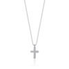 Collana Uomo Luca Barra In Acciaio Con Croce Pendente E Cristalli Bianchi 2 - Verre Gioielli Collana Uomo Luca Barra In Acciaio Con Croce Pendente E Cristalli Bianchi